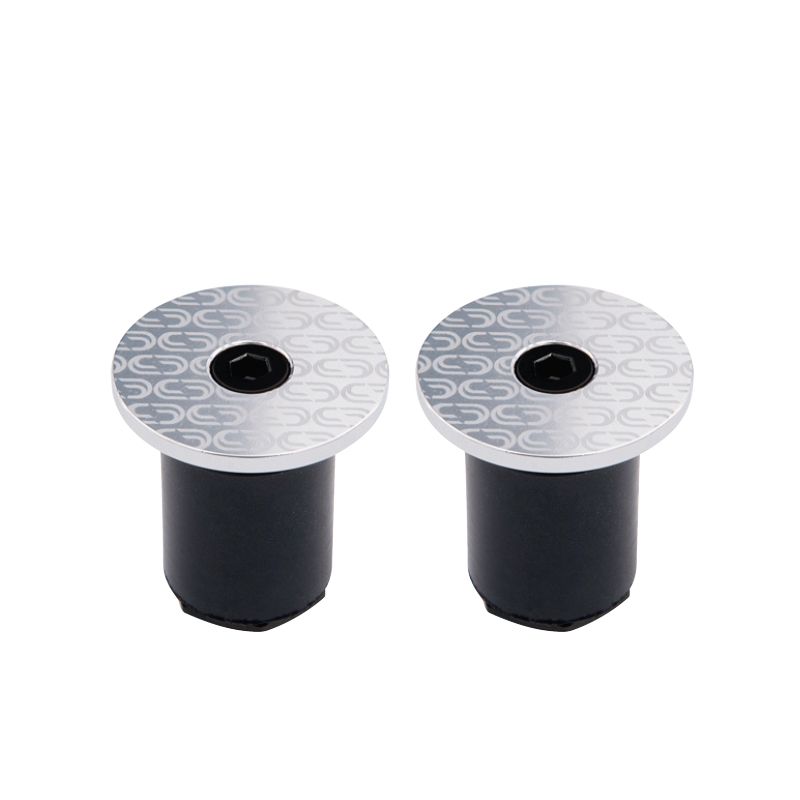 Juego Tapones Manillar Deda Plata/Blanco