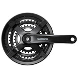 Crankset Shimano FC-TY501 Square 48/38/28t 6/7/8s Bottom Bracket Chain Guide Black