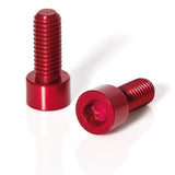 2 Screws Hexagonal Bottle Cage BC-X02 Aluminum M5x17mm Red