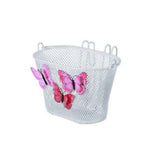 Basil Jasmin Kids Front Basket 28x20x19cm Steel White/Butterflies