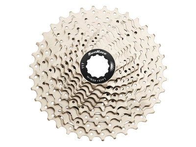 Casete Sunrace S1 Champagne 10v Plata