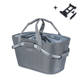 Basil 2Day Carry All Rear Basket MIK 2.0 Plate 22L 20x38x17cm Polyester Reflective Grey
